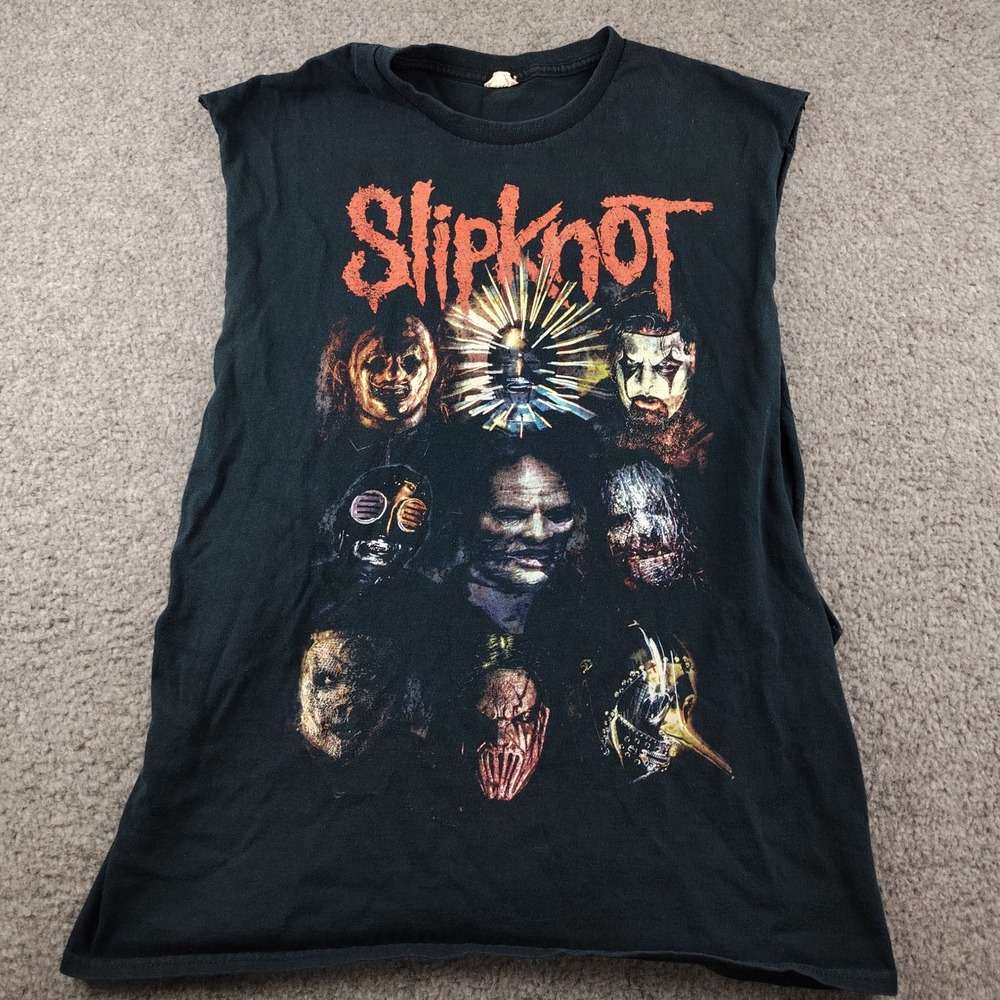 Slipknot Prepare For Hell World Tour 2014-2015 Sleeveless Muscle Shirt Sz Large